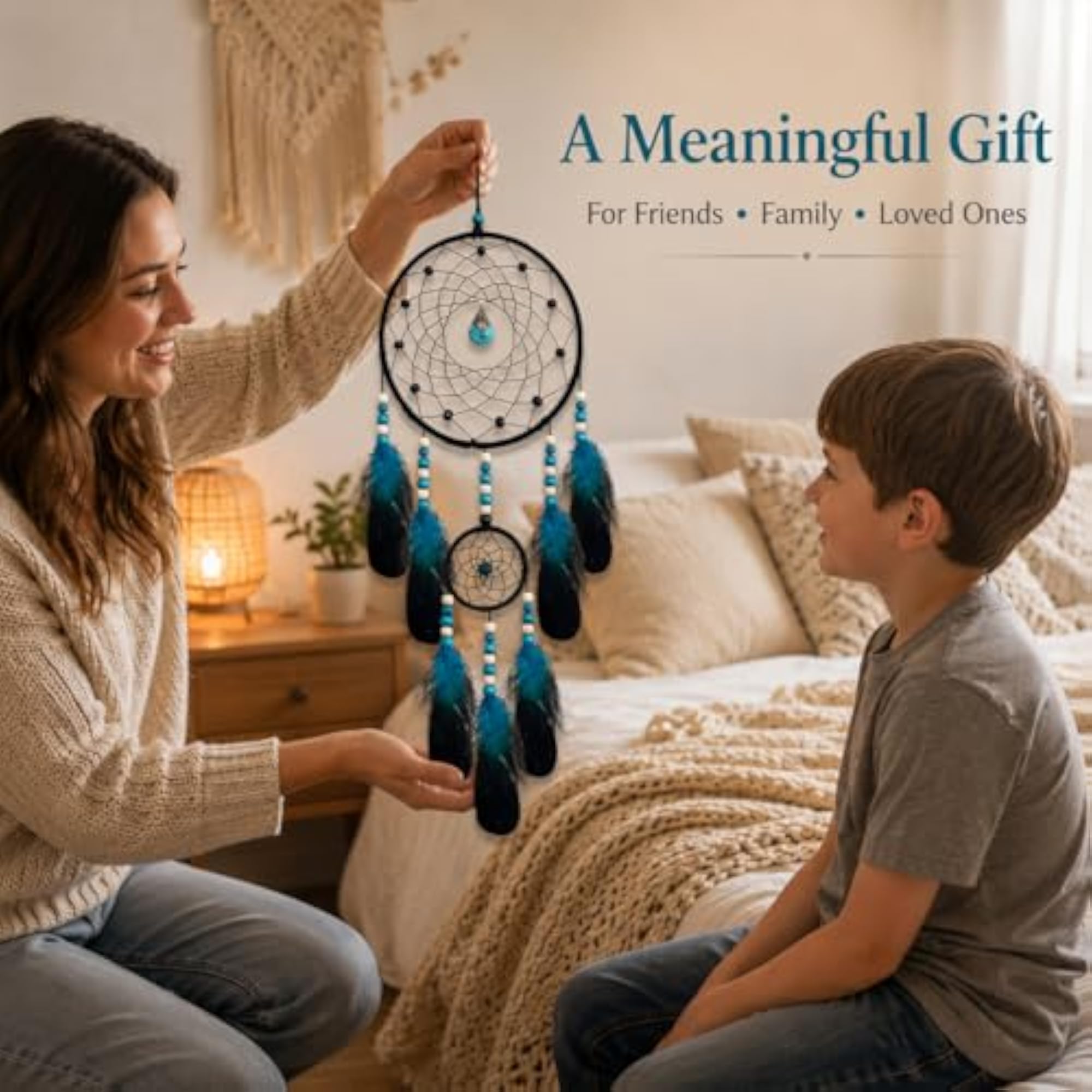Two Ring Dream Catchers for Wall Hanging