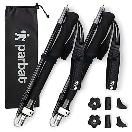 Bâtons de marche – Lot de 2 bâtons de randonnée légers et ultra portables pour trekking/camping/escalade/marche nordique