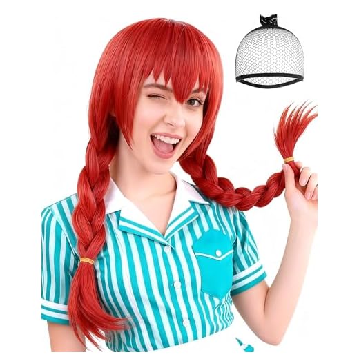 Wendy’s Smug Anime Girl Costume Red Braided Wig
