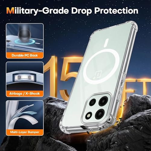 Image of Jkobi Shockproof Crystal-Clear Back Cover for Oneplus Nord 6 (Magsafe Wireless Support | Drop & Camera Protection | Hard Polycarbonate)