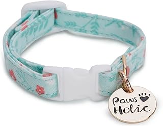 犬 首輪 100%綿 犬の首輪 小型、中型、大型犬用首輪 子犬 首輪 軽量 ペット用品 おしゃれ 通気性 柔らかい 調節可能 簡単脱着式 かわいい （雪兔 XSサイズ）