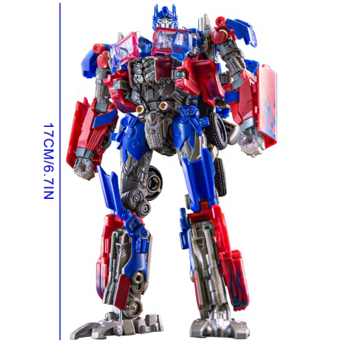 Prosheen Deformation Action Figure Toys, Car Model Alloy Deformed Portable Robot Toys Gift For Kids Girls Boys (Red 6.7 Inches #TOP1