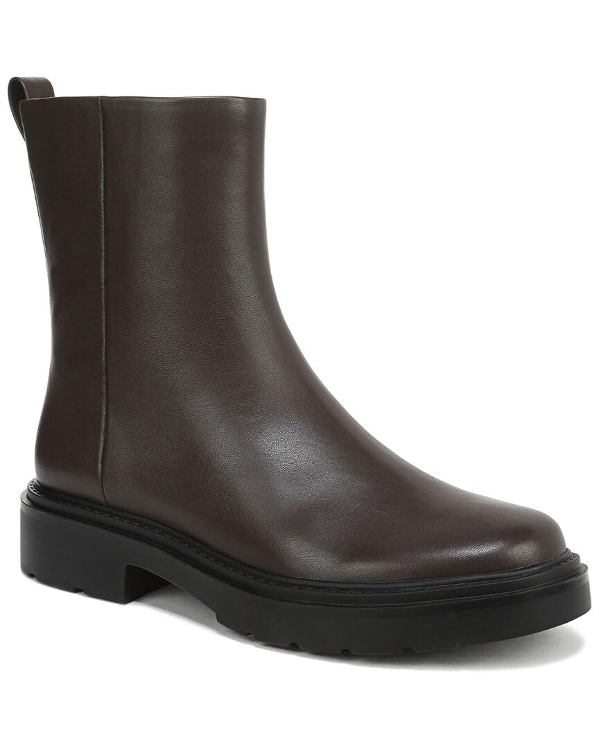 Vince Parvin Leather Short Boot 6 5 Brown