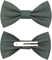 Vista 6 de Handmade Pre-Tied Clip on Bow Tie for Baby to Young Boy