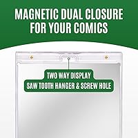 Vista 4 de 1 pieza actual moderno regular soporte de caja de exhibición de cómics tamaño plateado Protector magnético de cómics Esquinas de diamante
