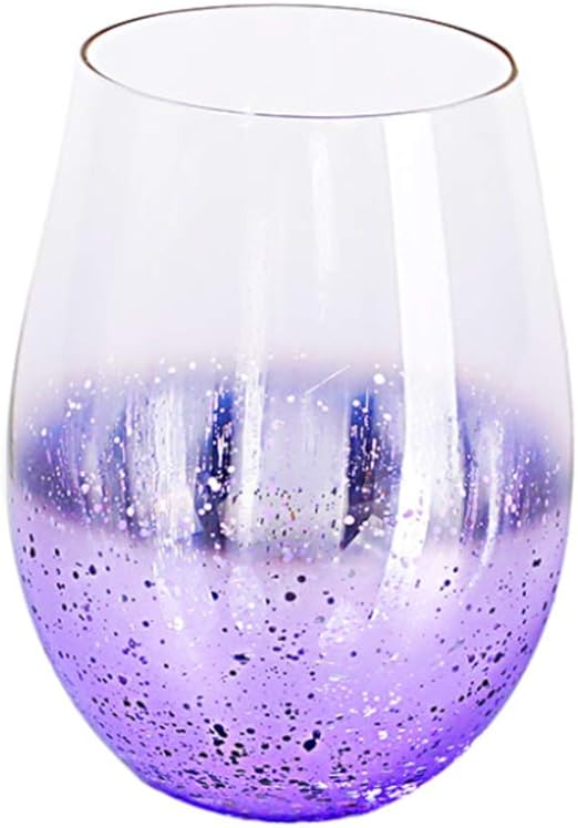 Amazon Greem Market グリームマーケット 北欧 星 キラキラ きれい 美しい プレゼント お祝い 記念品 ギフト シルバー メッキ加工 高級 おしゃれ 洋酒 ワイングラス グラス ロックグラス ガラス製 コップ 品番 Gms パープル ワイングラス オンライン通販