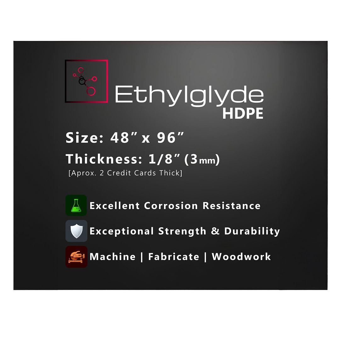 Black HDPE Sheet - 12" x 18" (1/8" Thick) -8