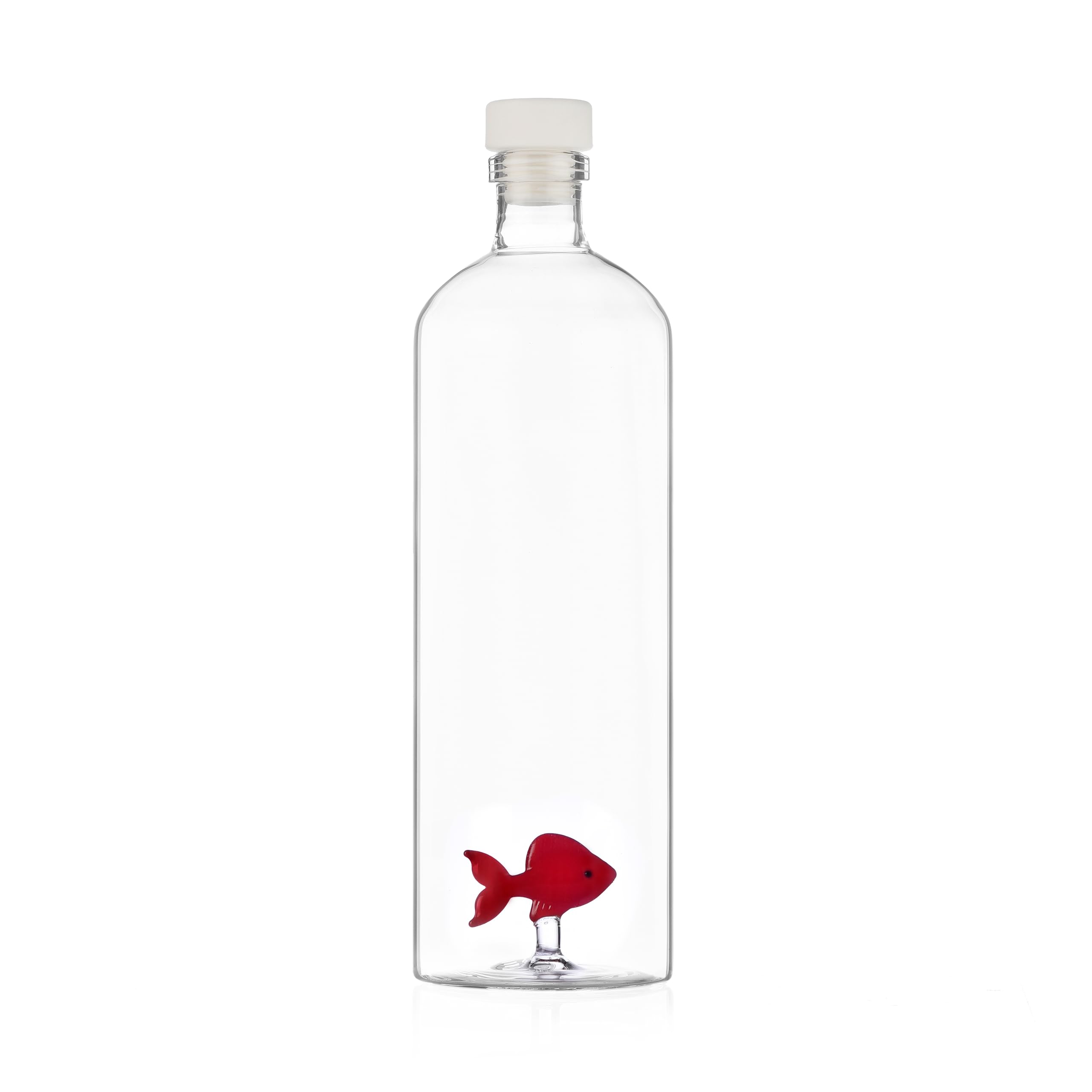 Ichendorf Milano Bouteille poisson rouge, collection Animal Farm, 115 cl, verre borosilicaté, fait à la main