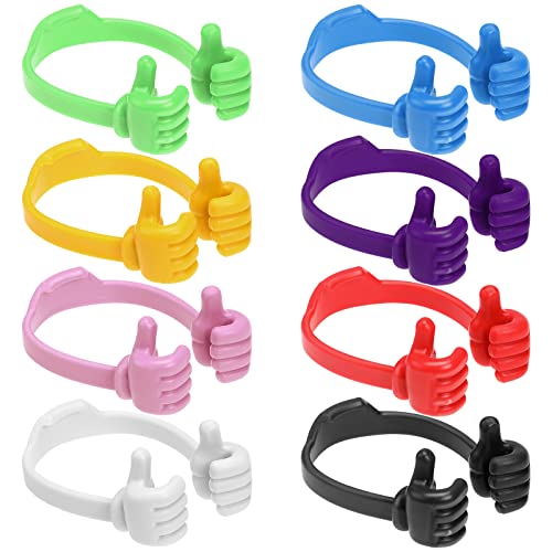 Homoyoyo 8 Pièces Pouce vers Le Haut Support de Téléphone Support de Téléphone Portable de Table Support de Tablette Berceau Paresseux Téléphone Portable Supports de Pouce Support de Cover