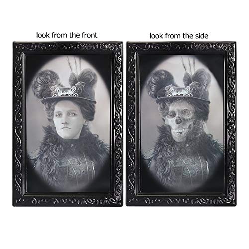Halloween Decorations 3D Changing Face Expression Moving Portrait Picture Frames For Horror Party Halloween House Decoration- 4 Pack #TOP4