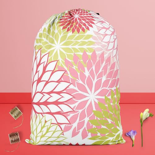 Image of ArtzFolio Hand Draw Flowers | Reusable Sack Bag | Bag for Gym, Storage, Vegetable & Travel