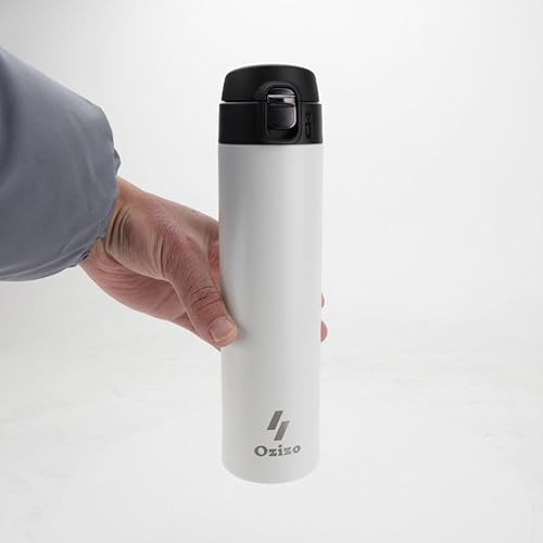 Miniatura 7 de Ozizo Coctelera de 18 onzas con bola mezcladora, taza de viaje aislada a prueba de derrames y fugas con tapa de botón y boquilla de vertido (1,