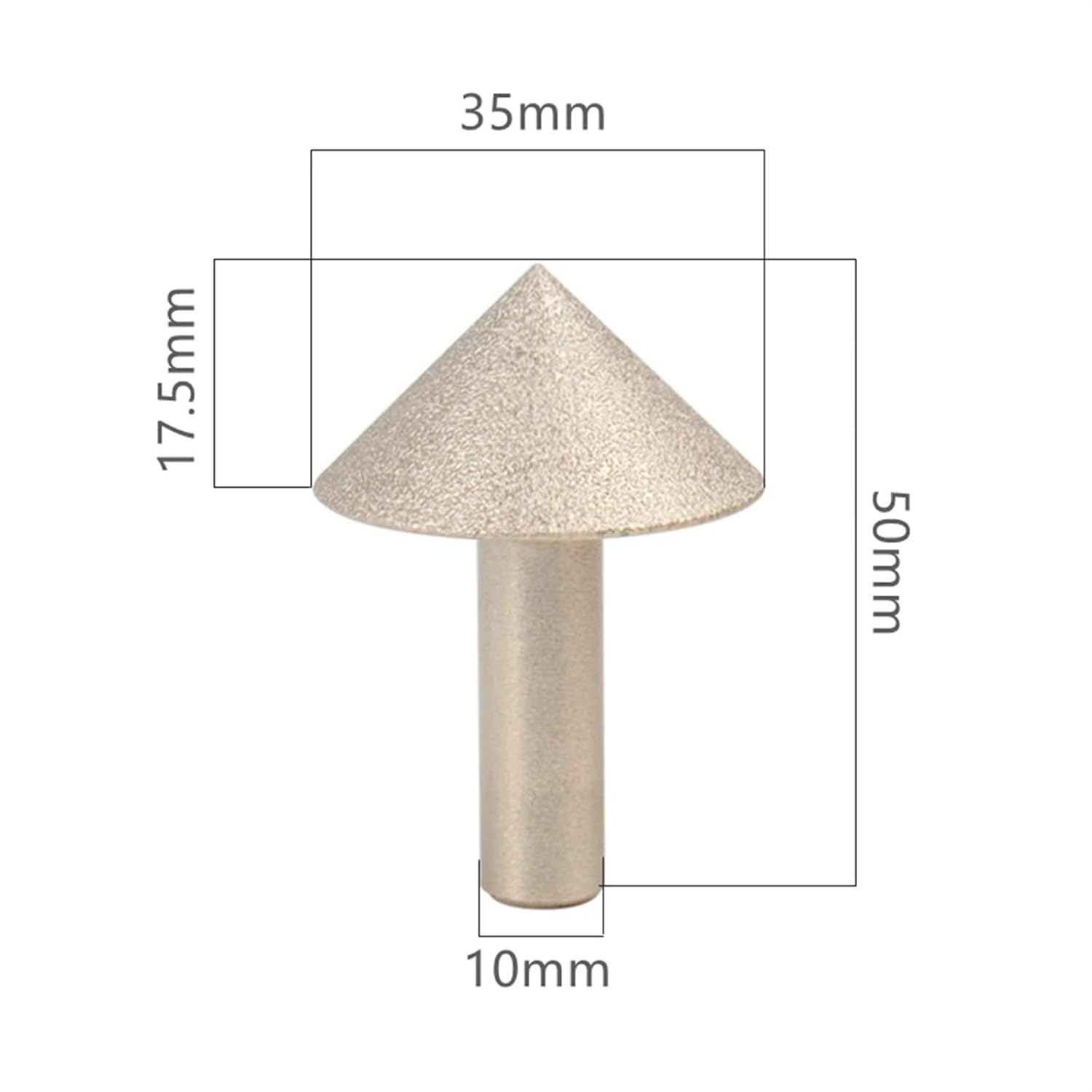 1Pcs 20-60mm 90 Degree Vacuum Brazed Diamond Countersink Chamfering Tool Drill Bit for Tile Marble Granite Quartz Stone(35mm)