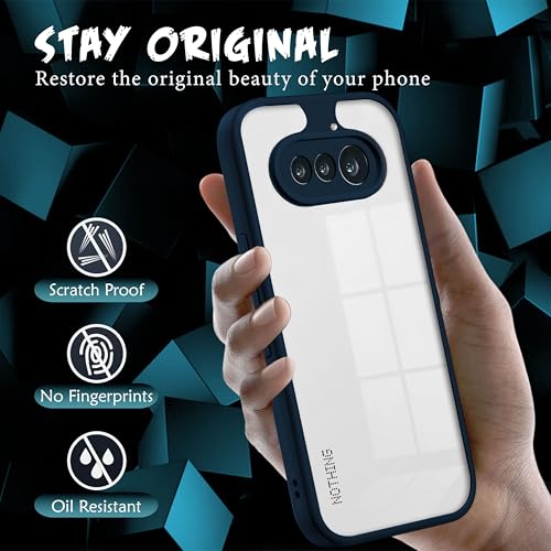Image of V-TAN Back Cover for Nothing Phone 4A | TPU | Transparent Crystal Clear Case Compatible with Nothing 4A | Camera Protective Shockproof Mobile Cover Design (Blue)
