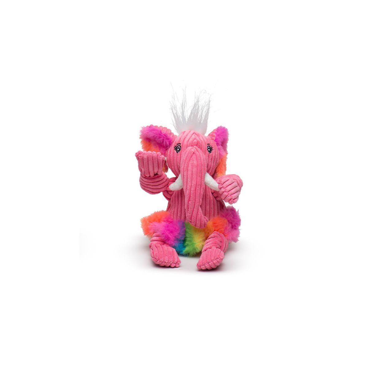 Peluche Elephant Knottie HuggleHounds S avec Tuffut Technology