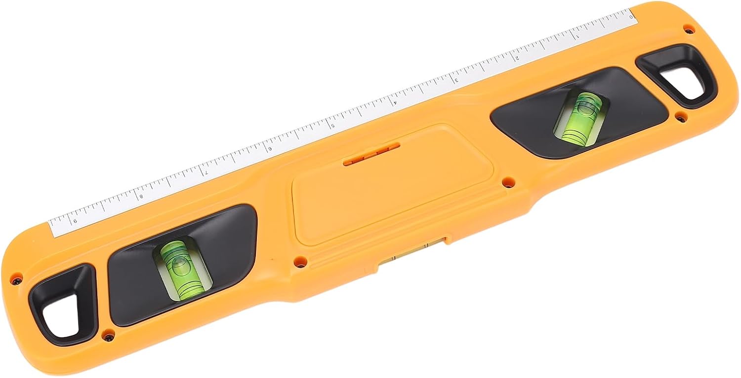 Digital Level LCD Display Multifunction High Accuracy Protractor Inclinometer for Construction Projects (Yellow)
