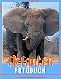 Elefanten Fotobuch: Fotografisches Großes Tierposterdekor als Geschenk | 40 Abbildungen Seiten für Geburtstag, Weihnachtsgeschenke