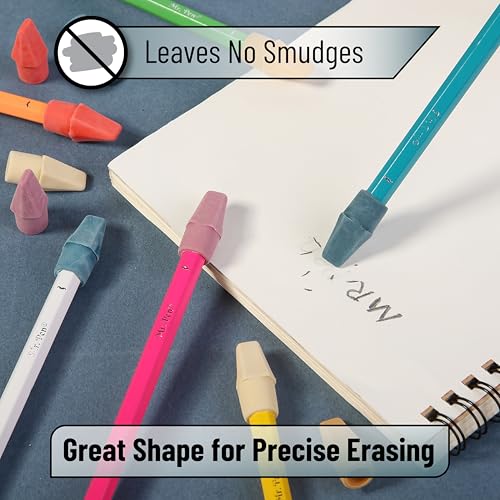 Image of Mr. Pen- Pencil Erasers Toppers, 120 Pack, Colorful, Latex Free, No Smudge | Mr Pen Erasers for Pencils