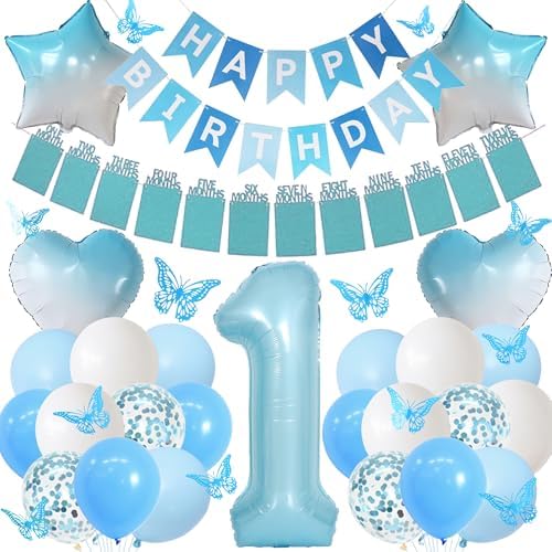 Ballons décoratifs pour 1er anniversaire garçon – Photo et banniè...