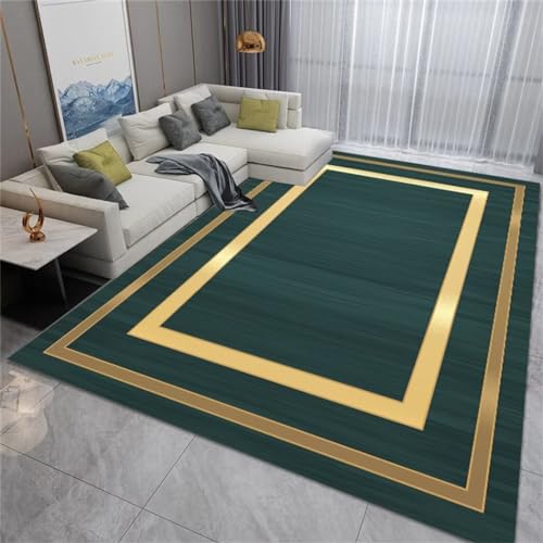 Tapis route turquoise 200x250cm au motif moderne et art déco - 2
