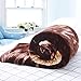 Tiger Animal Print Blanket 5.3 Lbs - Warm Plush, Heavy Thick, and Soft Fuzzy Fleece for Cozy Comfort Winter - Korean Mink Mexican Cobijas San Marcos Adults Blankets - Big Tigre Queen Size 75