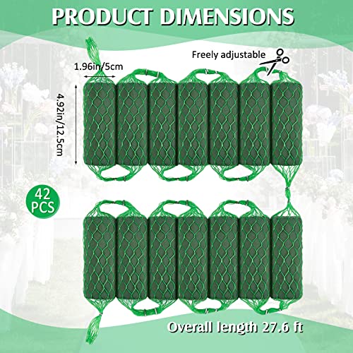 42 Pcs Floral Foam Garland 27.6Ft Absorption Flower Holder Plant Foam Flower Green Sponge Foam For Wedding Arch Door Tabletop Decoration Arrangement Home Garden Craft #TOP1