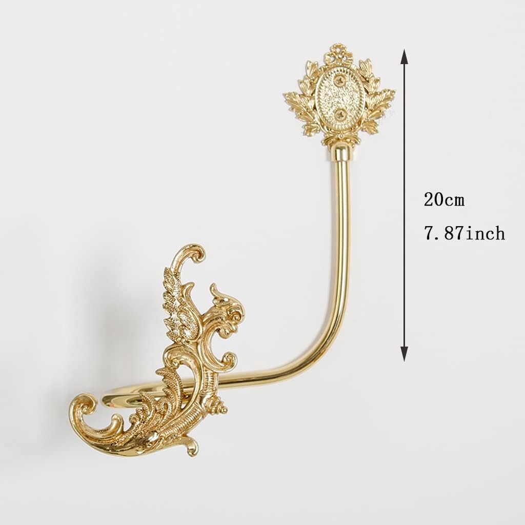 2pcs Curtain Holdbacks Brass Curtain Hook Decoration Curtain Tieback Drapery Hand Engraving Curtain Holder for Home