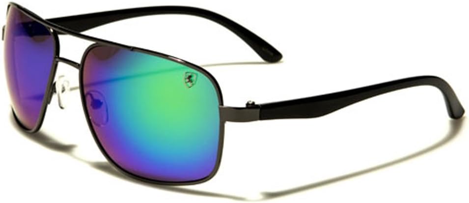 Square Men's Women's Aviator Sunglasses Retro 80's Color Mirror Lens