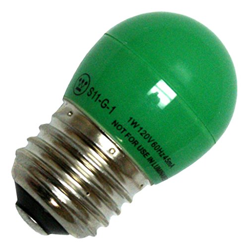 Westinghouse 03489 Nanolux 1-Watt S11 LED Bulb, Green
