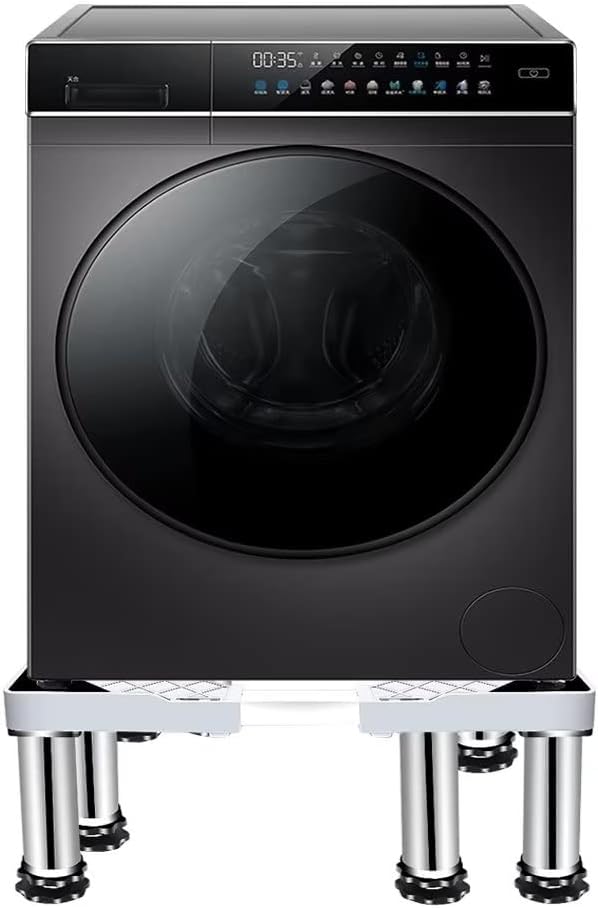 全自動洗濯機 防振かさ上げ台 伸縮式 幅/奥行 43-65cm 冷蔵庫置き台 乾燥機 底上げ 台 乾燥機スタンド 掃除しやすい 食器