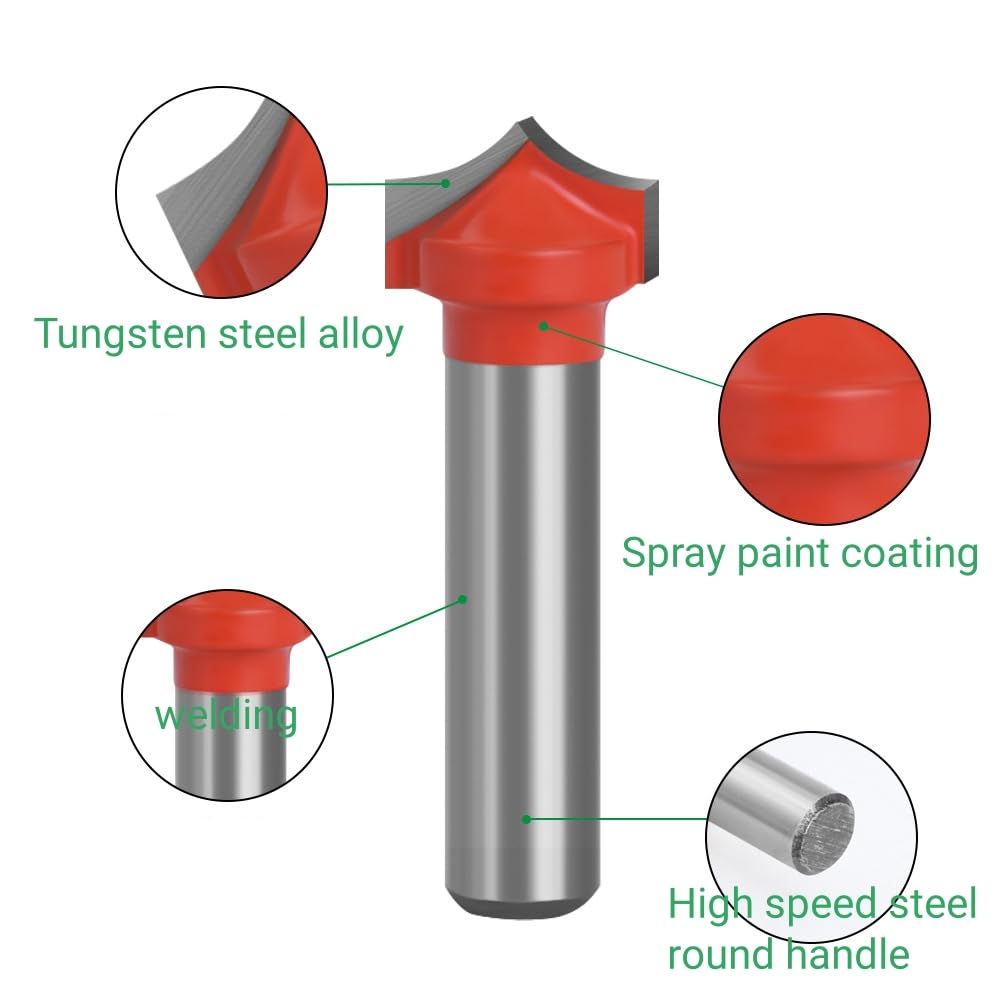 3D CNC Engraving End Mill with 6MM Shank, V-groove Sharpening Bit Suitable for Engraving(32MM) - Image 3
