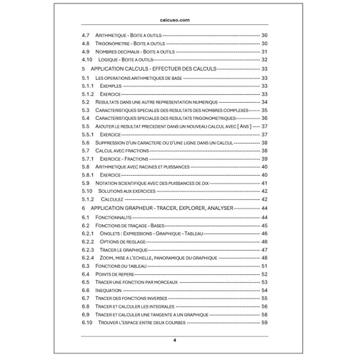 CALCUSO Fachbuch für den NumWorks - 164 Seiten in 17x24cm - Schnelleinstieg mit Anwendungsbeispielen und Aufgaben