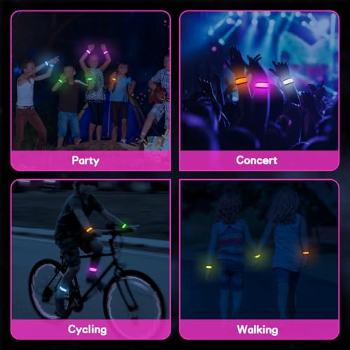 6 Stück LED Armbänder, LED Leuchtarmbänder, grüne LED Armbänder, Kinder grün - Bild 13 von 43