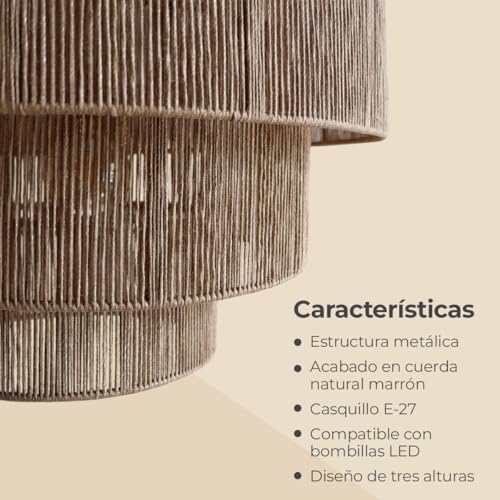 Lámpara Kibo ambiente acogedor cuerda marrón Els Banys 3