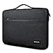 Price comparison product image DOMISO 14" Waterproof Laptop Sleeve Leather Case with Handle for 14 Inch Laptops/Apple/Lenovo ThinkPad IdeaPad/Acer Swift 3 Aspire 1 / HP Pavilion 14 Stream 14 / Dell/ASUS/MSI, Bright Black