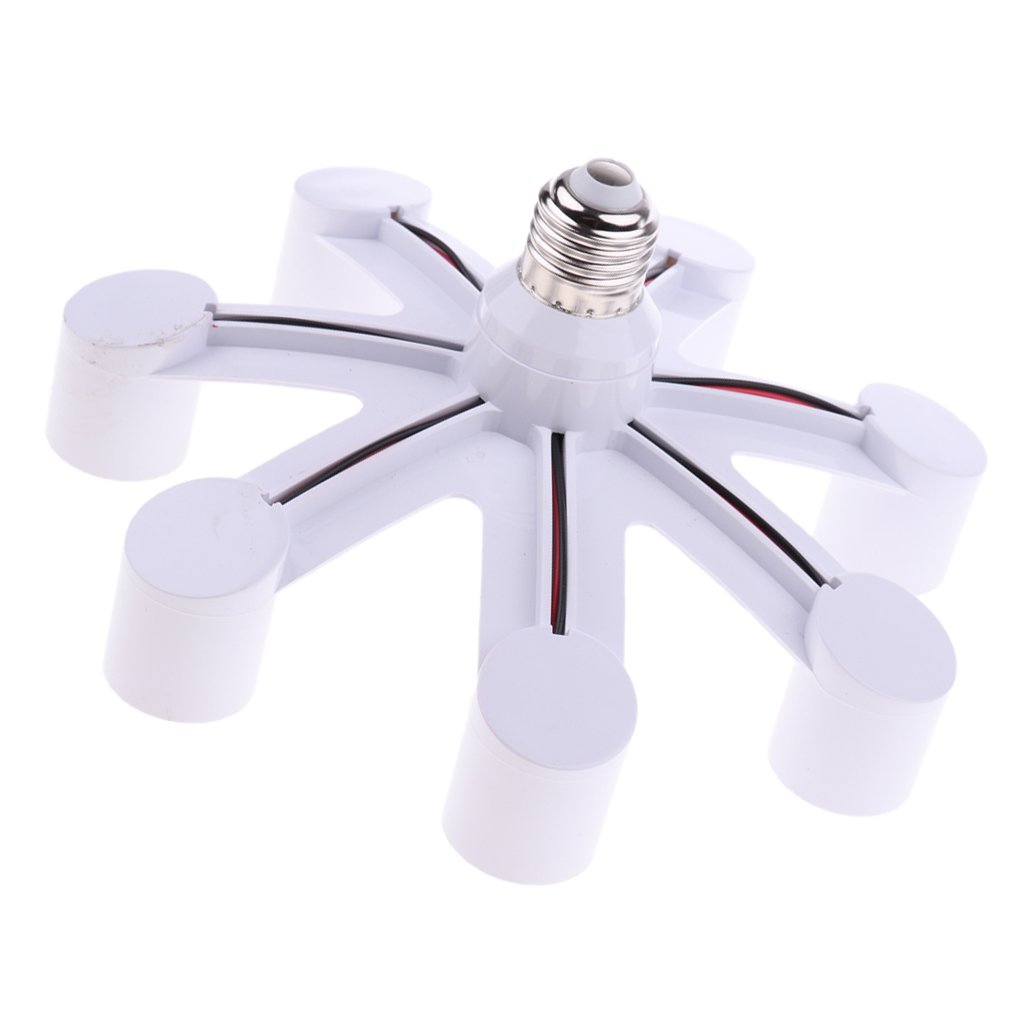 Suammiitstrieadea LED Lamp Bulbs Socket Splitter Adapter Holder E27 to 7 in 1 E27