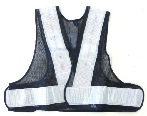 イチネンアクセス Beruf SECURITY(ベルーフ セキュリティ) 安全用品 LEDショート反射ベスト 紺×白 87427 ハイカプセル 電池付 イチネンアクセス Beruf SECURITY(ベルーフ セキュリティ) 安全用品 LEDショート反射ベスト 紺×白 87427 ハイカプセル 電池付