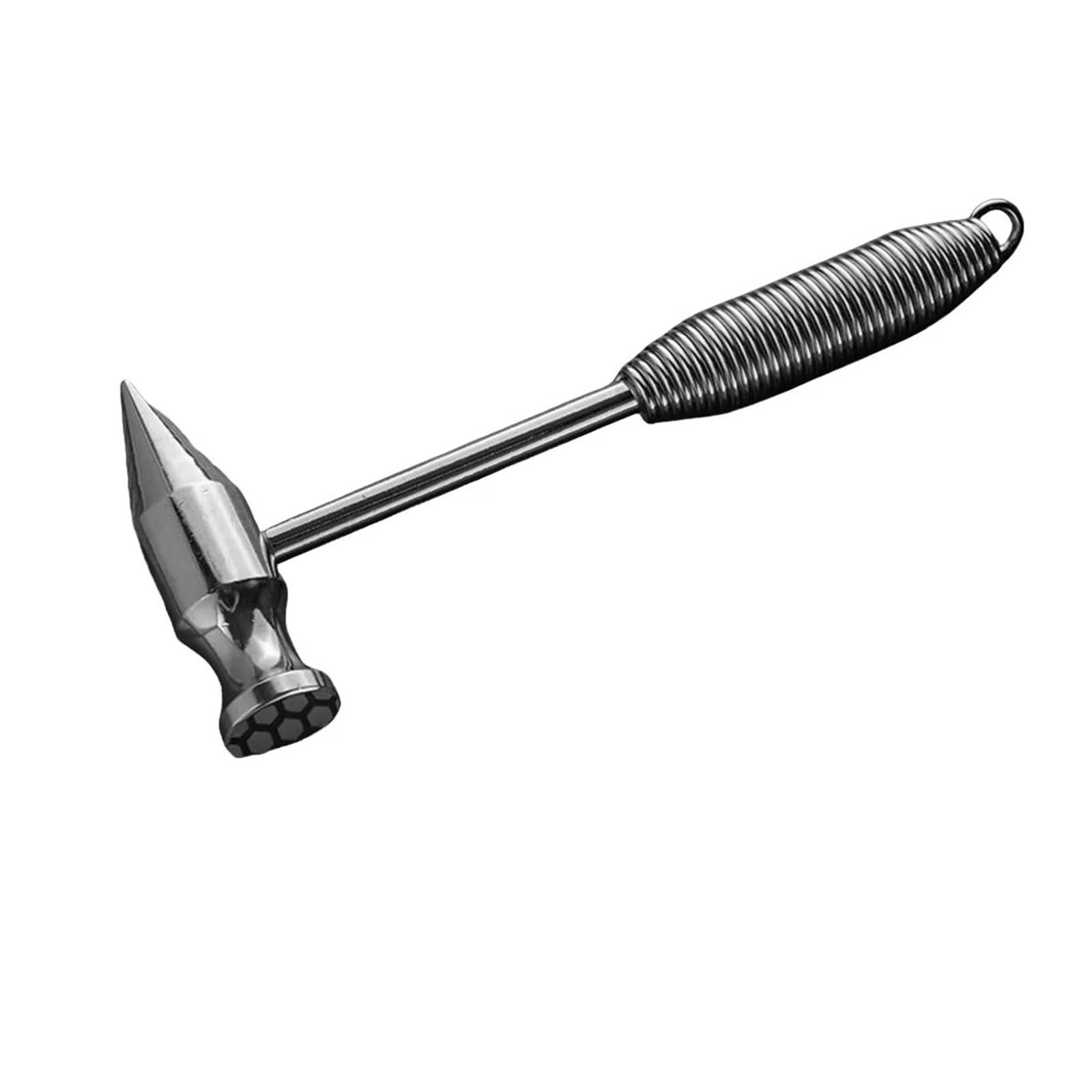 martillo Martillo de soldadura de acero rico en carbono con mango en espiral, martillo de seguridad automotriz de precisión, acero rico en carbono, 1 ud.