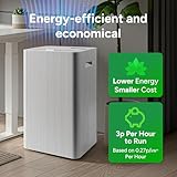 Devola 12L/day Dehumidifier, Energy Efficient (3p per hour to run) Ideal Dehumidifiers for Home with 2.9L Tank, Dual Filtration, Timer, Laundry Drying Mode, Continuous Drainage - Image 5