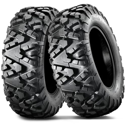 MaxAuto 2-Pack 27x9-14 UTV/ATV Front Tires - All-Terrain Mud & Sand Off-Road Performance 6-Ply Tubeless Construction for Enhanced Durability & Traction