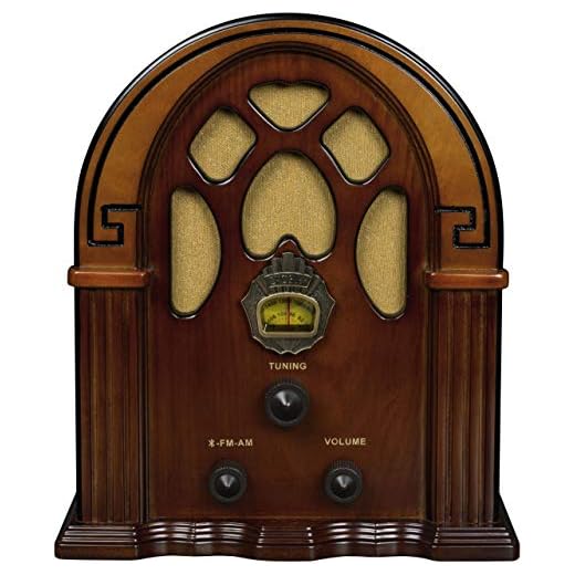 Crosley CR31D Companion Retro Am/FM Tabletop Radio with Bluetooth Receiver, Walnut