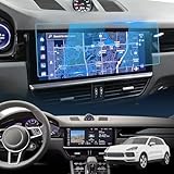 2019 Porsche Cayenne 12.3-Inch Car Navigation Screen Protector, LFOTPP Clear Tempered Glass Infotainment Display in-Dash Center Touch Screen Protector