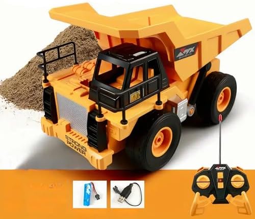 40MHz Uzaktan Kumandalı Şarjlı LED Işıklı Rc İş Makinesi Damperli Kamyon - Görsel 2
