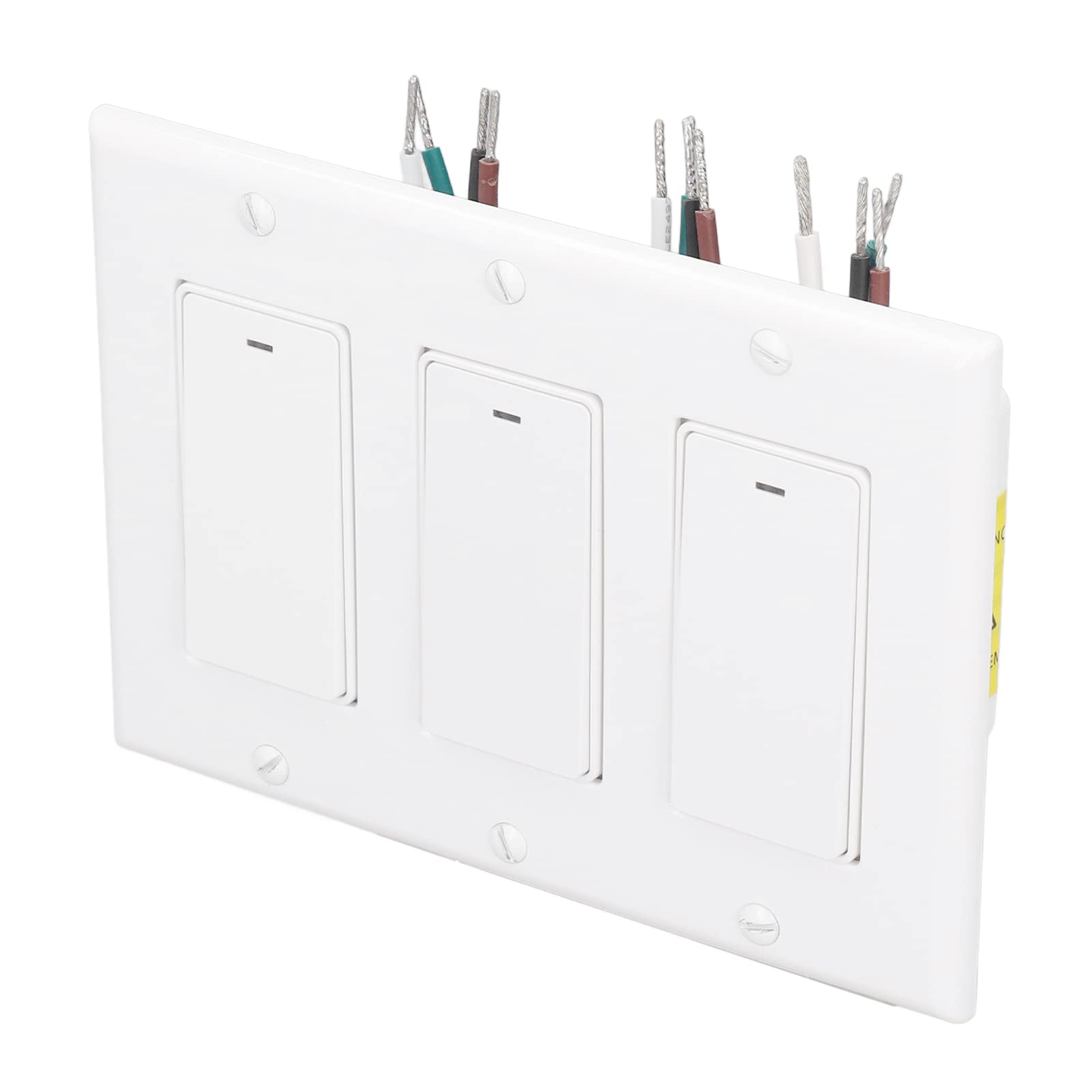 Interruptor de Luz de Pared Inteligente, Interruptor WiFi Inteligente de 3 Bandas AC100~240 Panel de Vidrio Resistente a Arañazos de Funcionamiento Automático para el Hogar