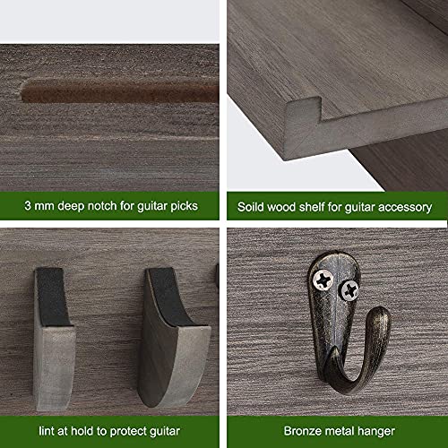 Support mural en bois pour guitare avec 4 crochets, pour accessoires de guitare et d’engrenage et bijoux Key Life (Noir) - Les Beatles, Paul McCartney, John Lennon, RIngo Starr, George Harrison Support mural en bois pour guitare avec 4 crochets, pour accessoires de guitare et d'engrenage et bijoux Key Life (Noir) – Image 6