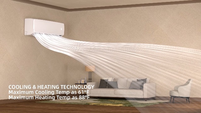 Image of 18000 BTU Mini Split AC /Heating System,19 SEER2 208 /230V Energy Efficient Ductless Inverter System,Cools Up to 1250 Sq.Ft with Pre-Charged Condenser,Heat Pump & Installation Kits