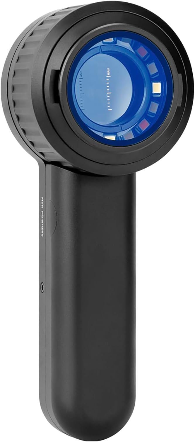 IBOOLO DE-3100 Dermatoscope, 10x Magnify Skin Analyzer Machine Polarized Dermatoscope