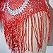 Fashion Sparkly Diamante Pearl Long Sleeves Fringe Women Bodysuit Team Performance Club Pole Dance Drag Queen Costumes (red)
