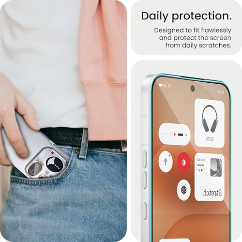 Image of FIRST MART Tempered Glass for Nothing Phone 4A Pro 5G with Gold Camera Ring Guard & Installation Kit | HD Clear Edge-to-Edge Screen Protector, Scratch Resistant, Case-Friendly | Pack of 1