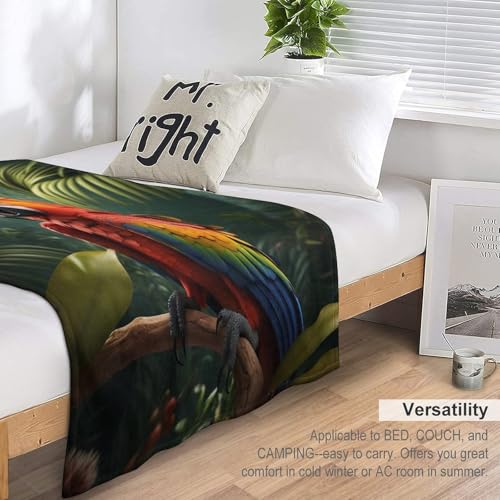 Couverture polaire perroquet pour des soirées cocooning chaleureuses sur le canapé - 7